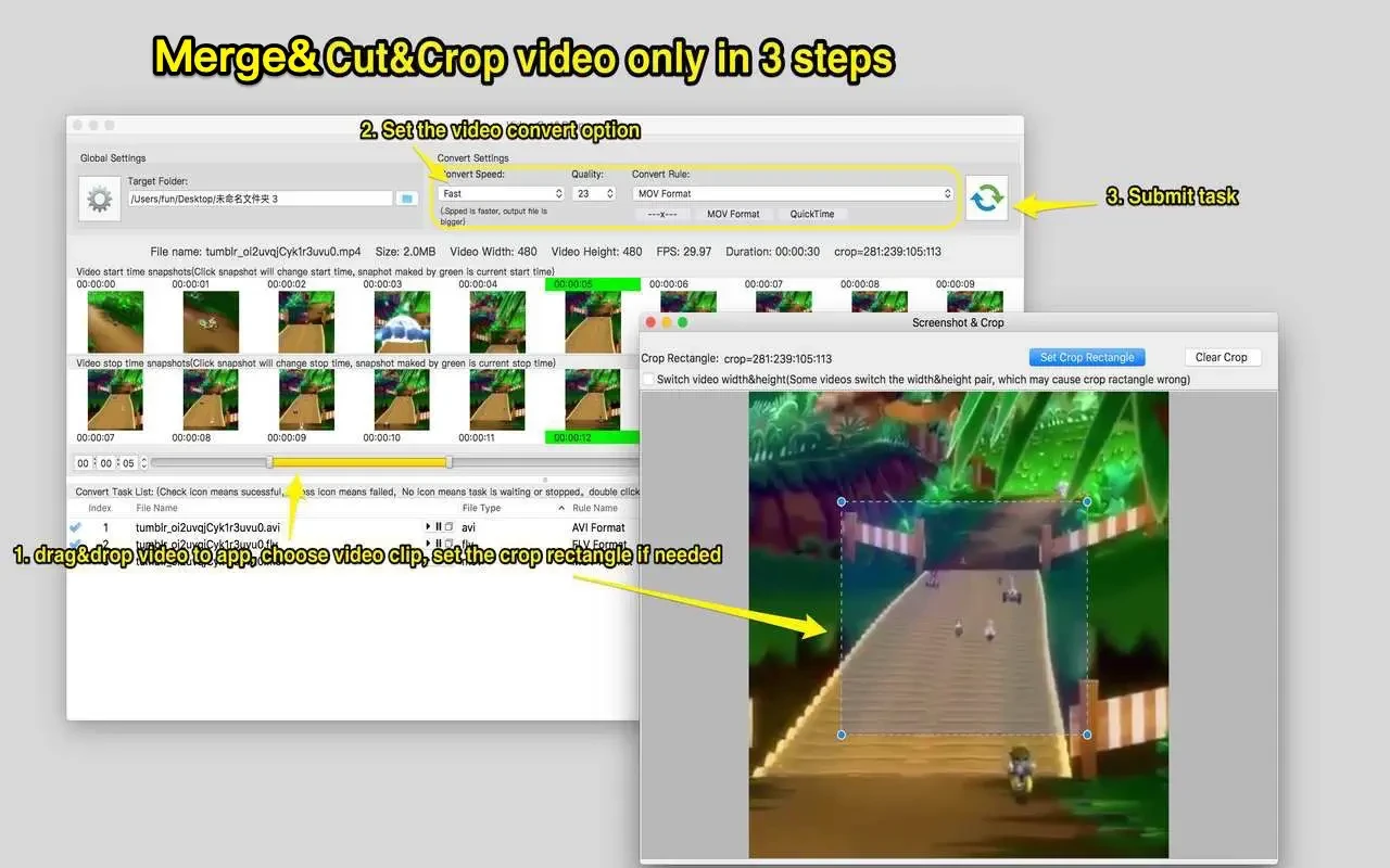 Video Cut&Crop&Join screenshot 1